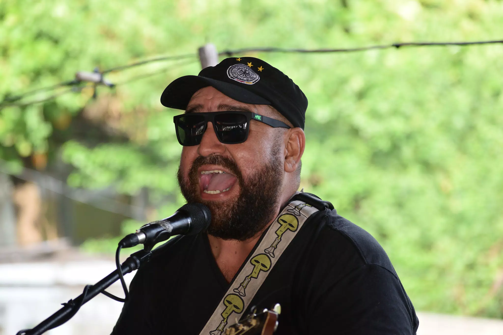 Big Rony Playing the Simple Beach Lodge, Las Peñitas, Nicaragua