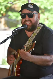 Big Rony Playing the Simple Beach Lodge, Las Peñitas, Nicaragua