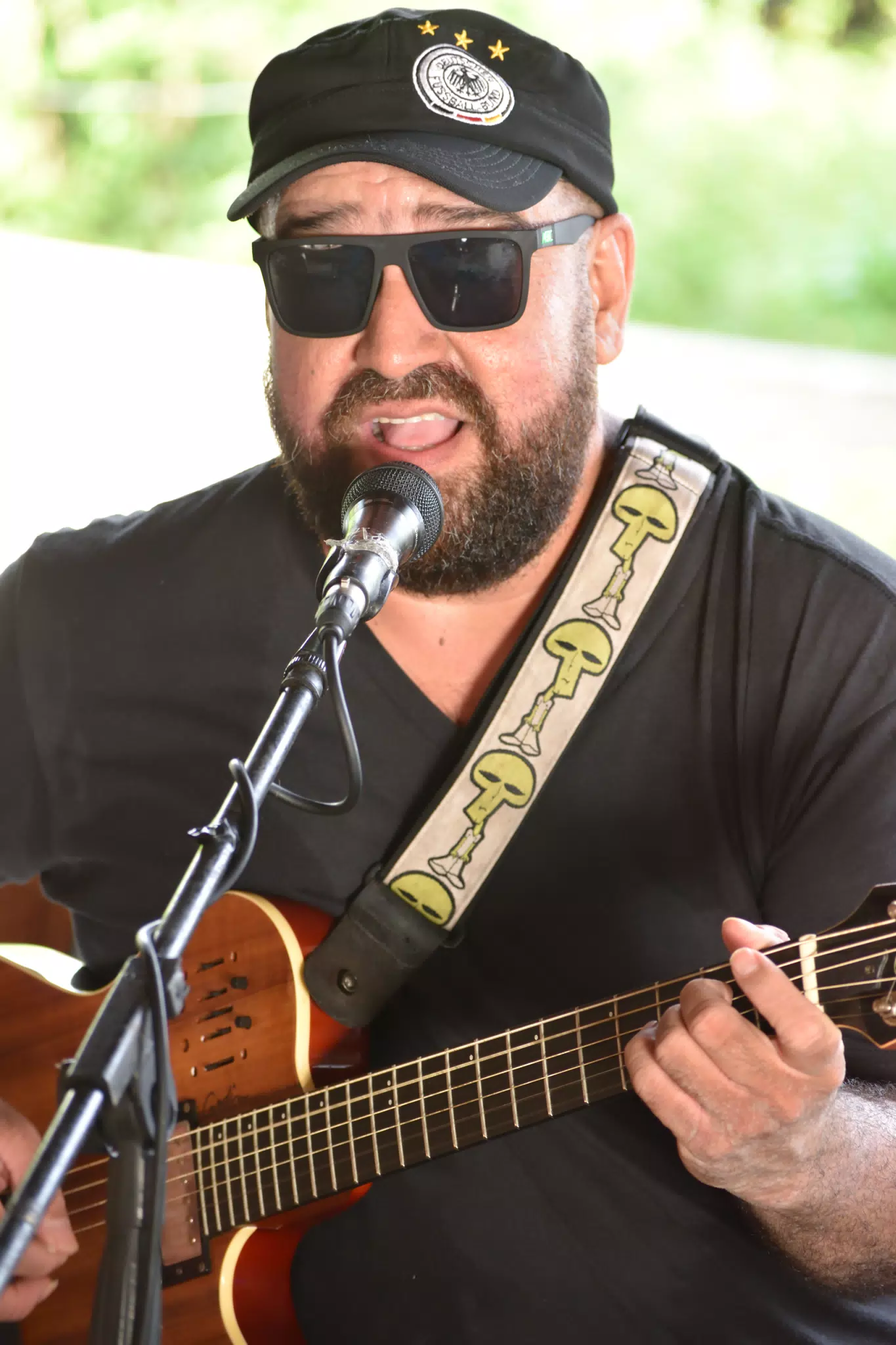 Big Rony Playing the Simple Beach Lodge, Las Peñitas, Nicaragua