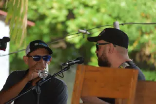 Big Rony Playing the Simple Beach Lodge, Las Peñitas, Nicaragua