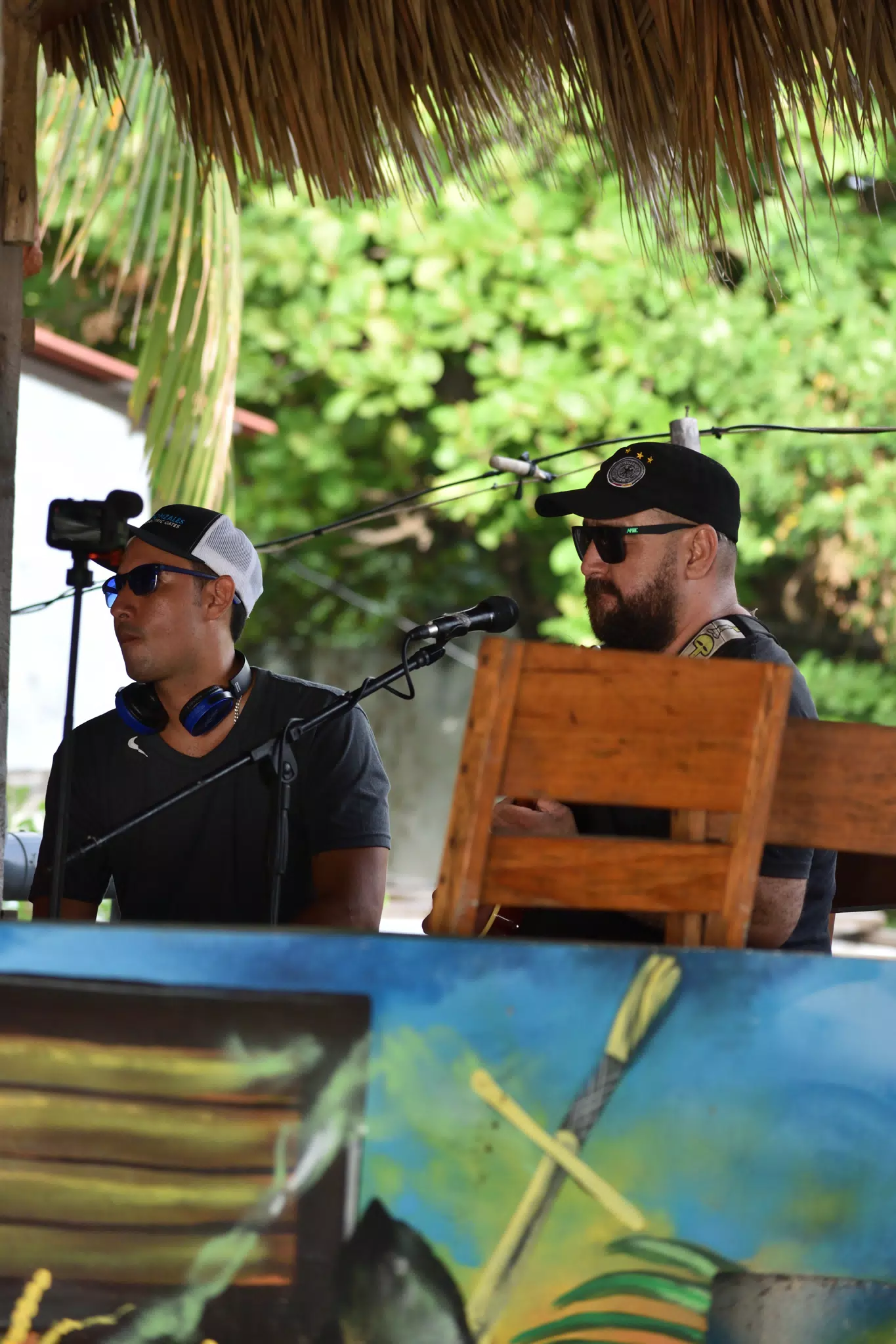 Big Rony Playing the Simple Beach Lodge, Las Peñitas, Nicaragua