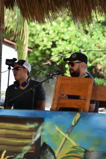 Big Rony Playing the Simple Beach Lodge, Las Peñitas, Nicaragua