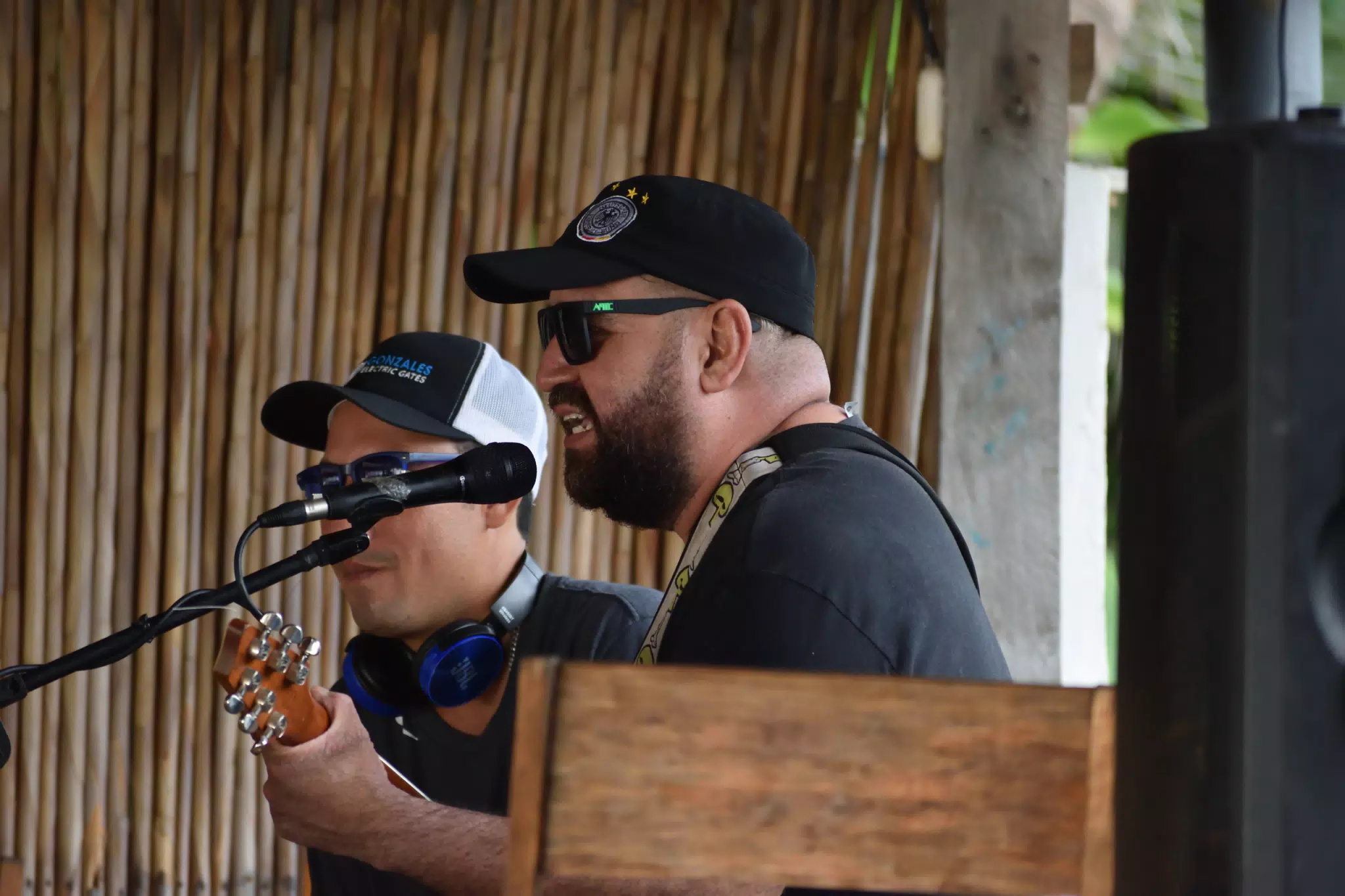 Big Rony Playing the Simple Beach Lodge, Las Peñitas, Nicaragua