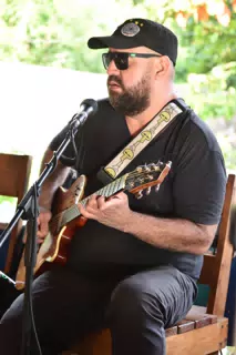 Big Rony Playing the Simple Beach Lodge, Las Peñitas, Nicaragua