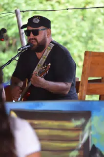 Big Rony Playing the Simple Beach Lodge, Las Peñitas, Nicaragua