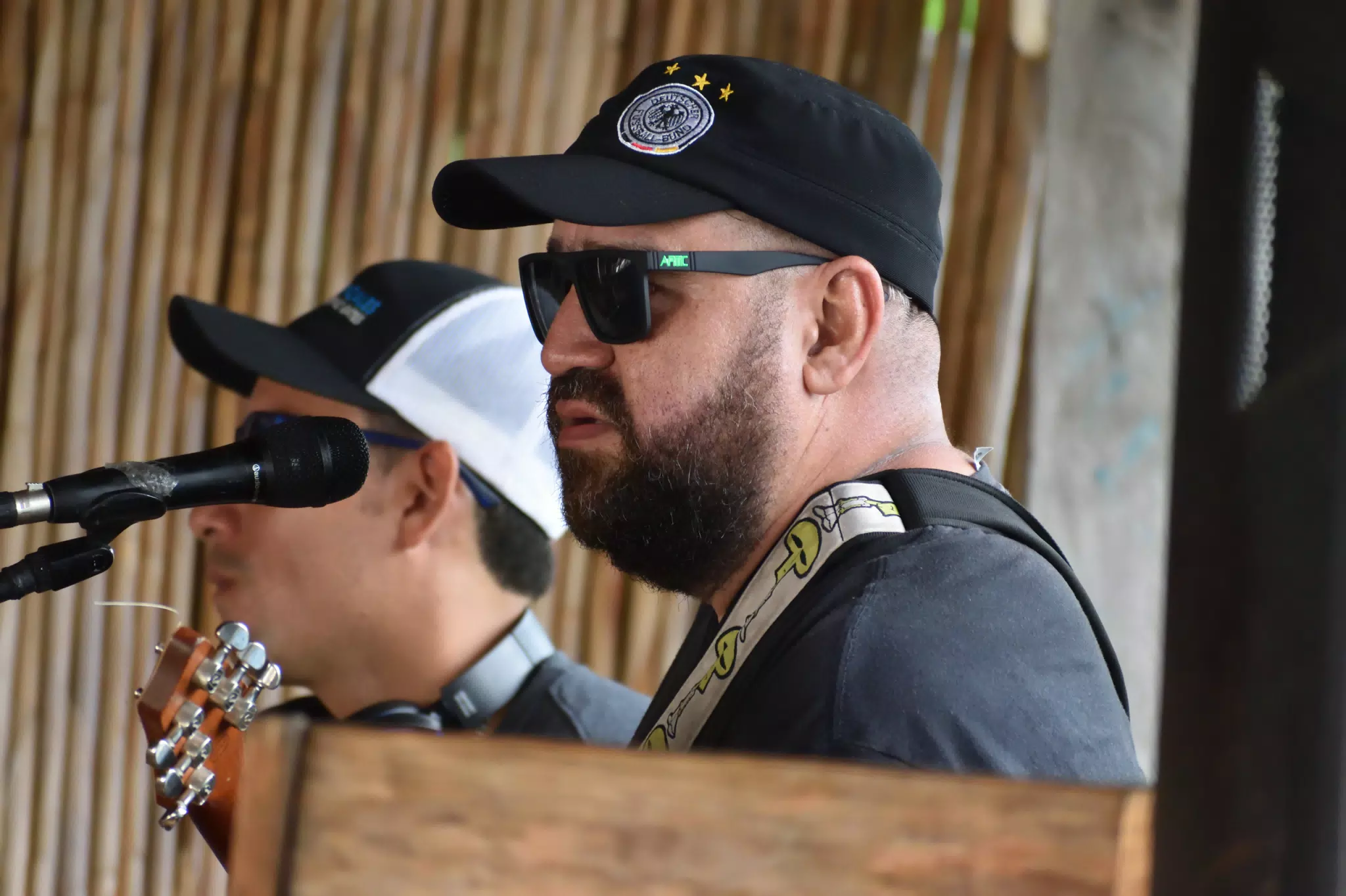 Big Rony Playing the Simple Beach Lodge, Las Peñitas, Nicaragua