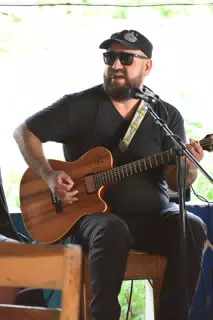 Big Rony Playing the Simple Beach Lodge, Las Peñitas, Nicaragua