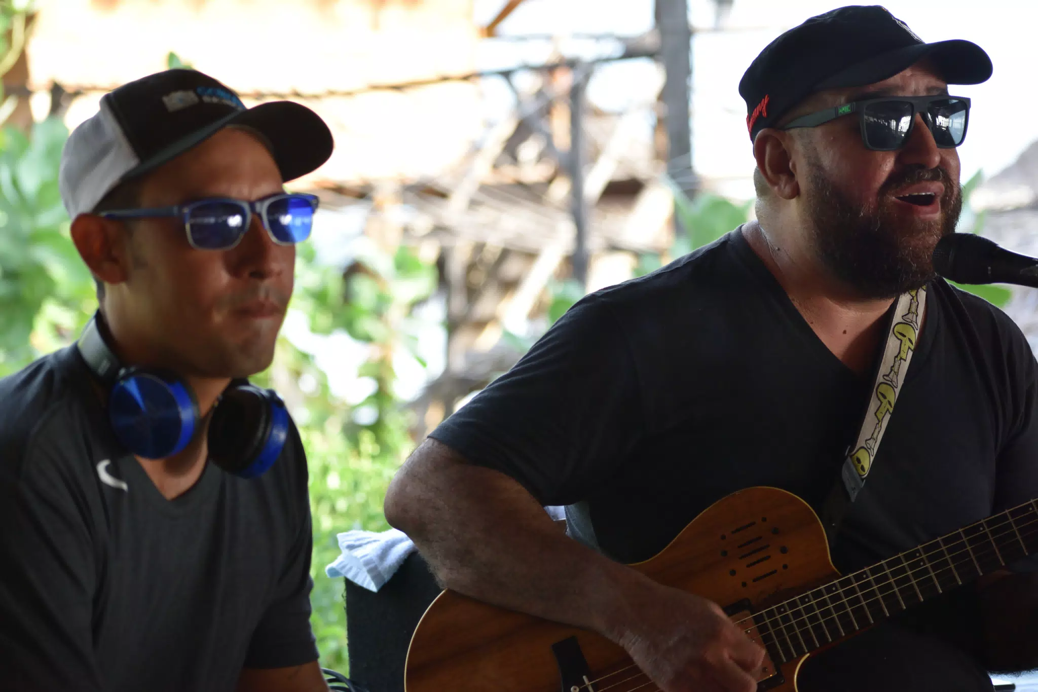 Big Rony Playing the Simple Beach Lodge, Las Peñitas, Nicaragua