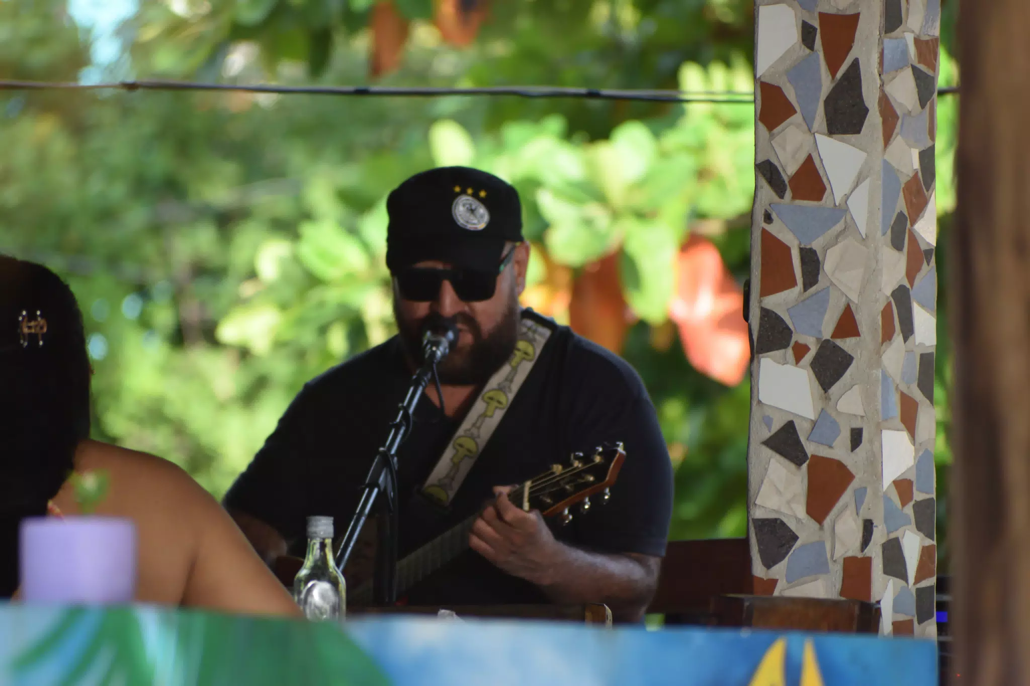Big Rony Playing the Simple Beach Lodge, Las Peñitas, Nicaragua