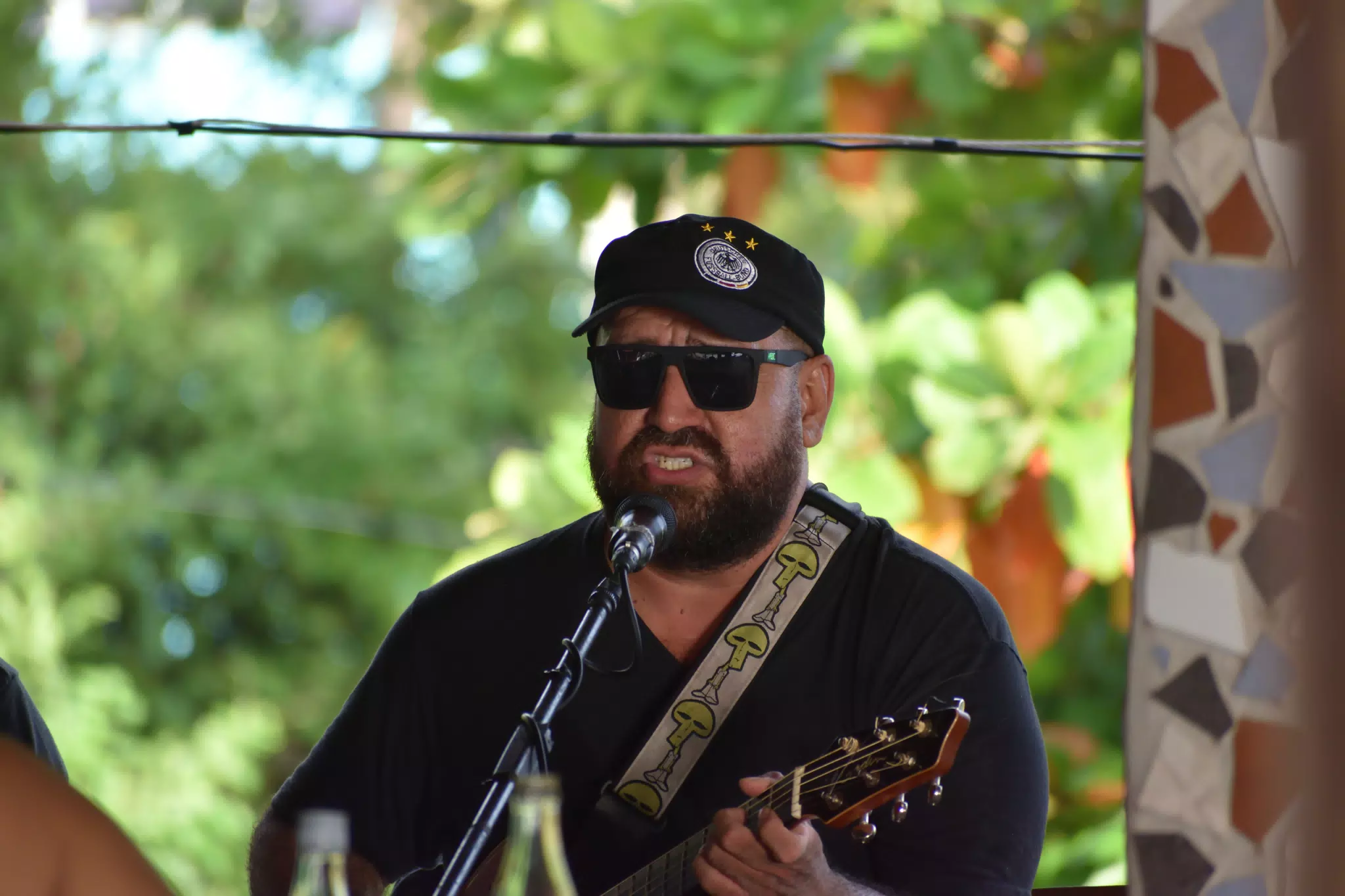 Big Rony Playing the Simple Beach Lodge, Las Peñitas, Nicaragua