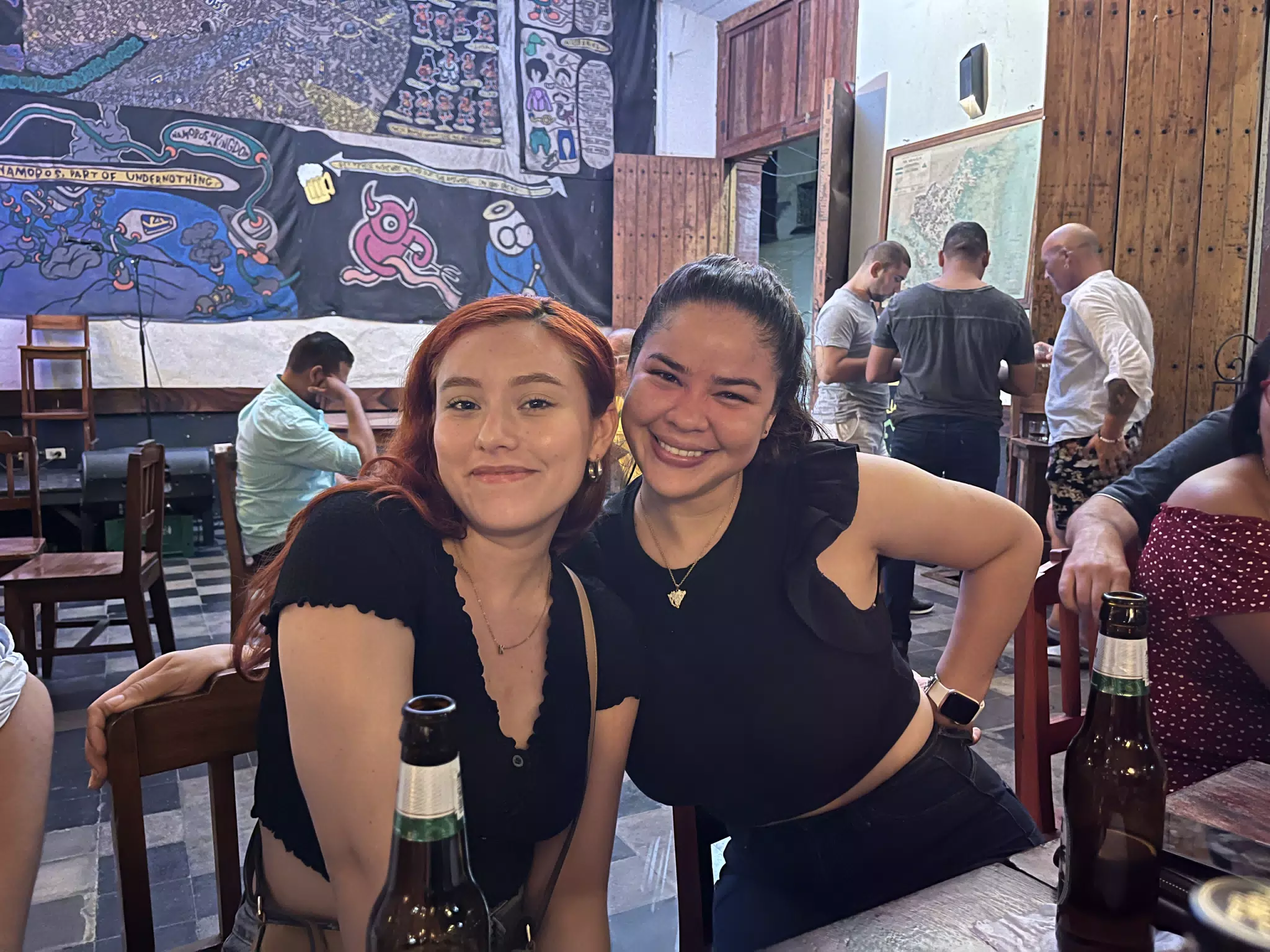 Kareling & Celest at Via Via in Leon, Nicaragua at Dominica's Birthday Party