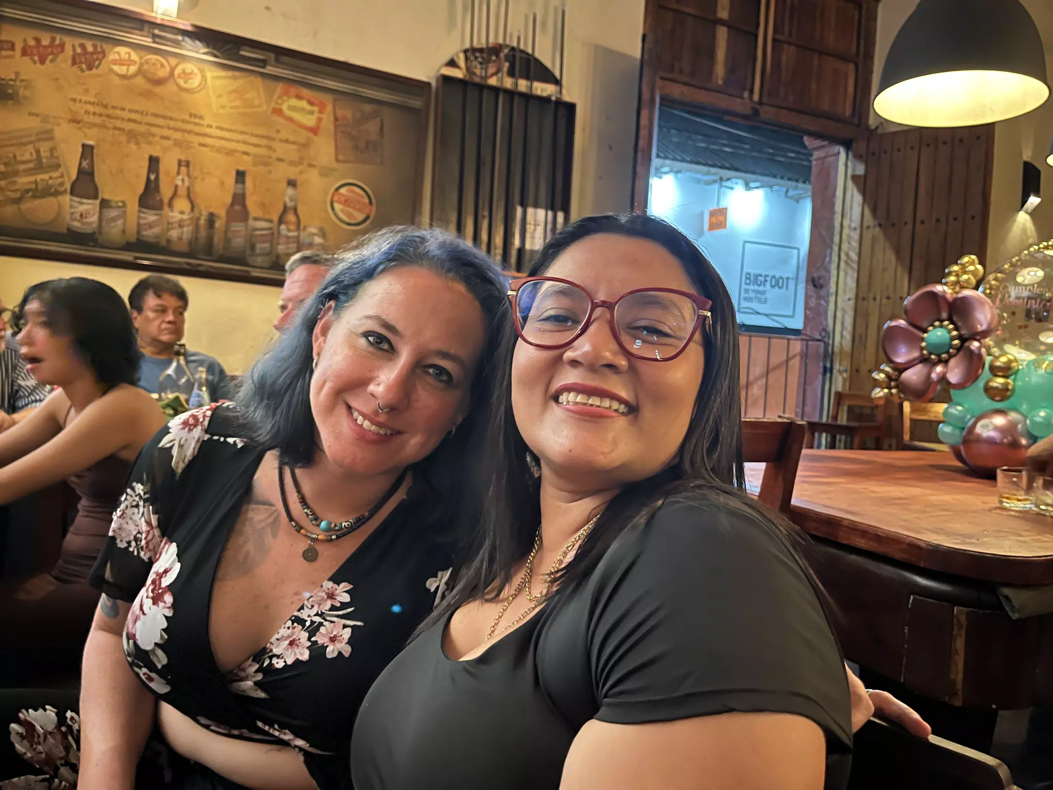 Cindy & Marcela at Dominica's Birthday Bash at Via Via
