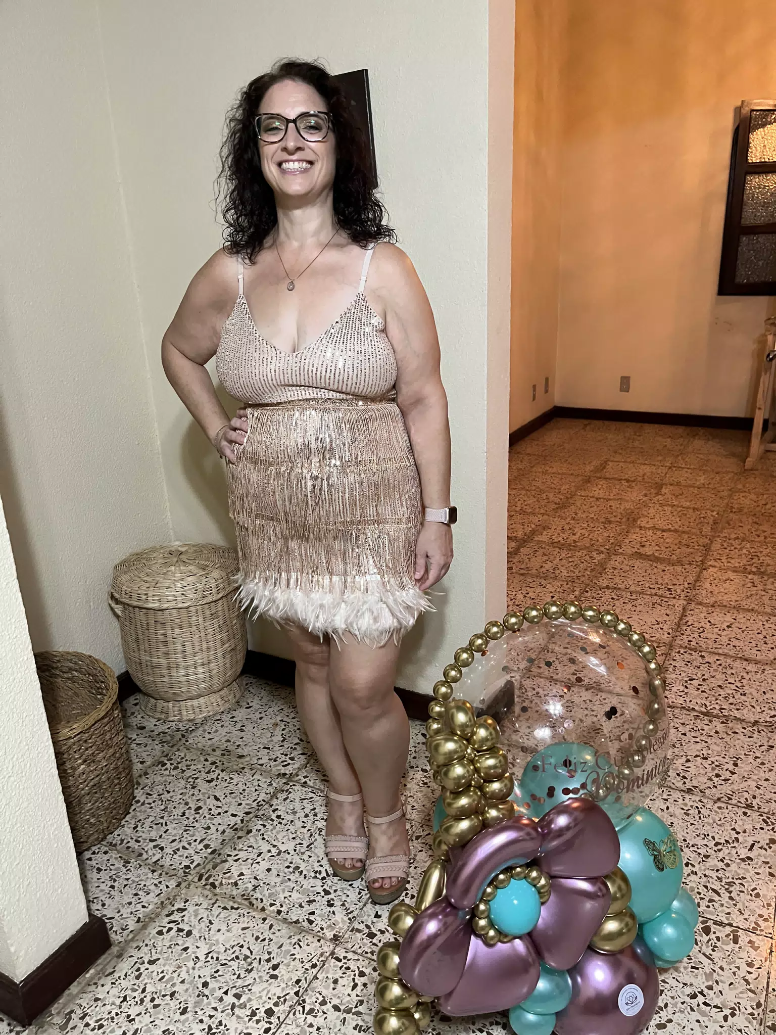 Dominica with Birthday Balloons