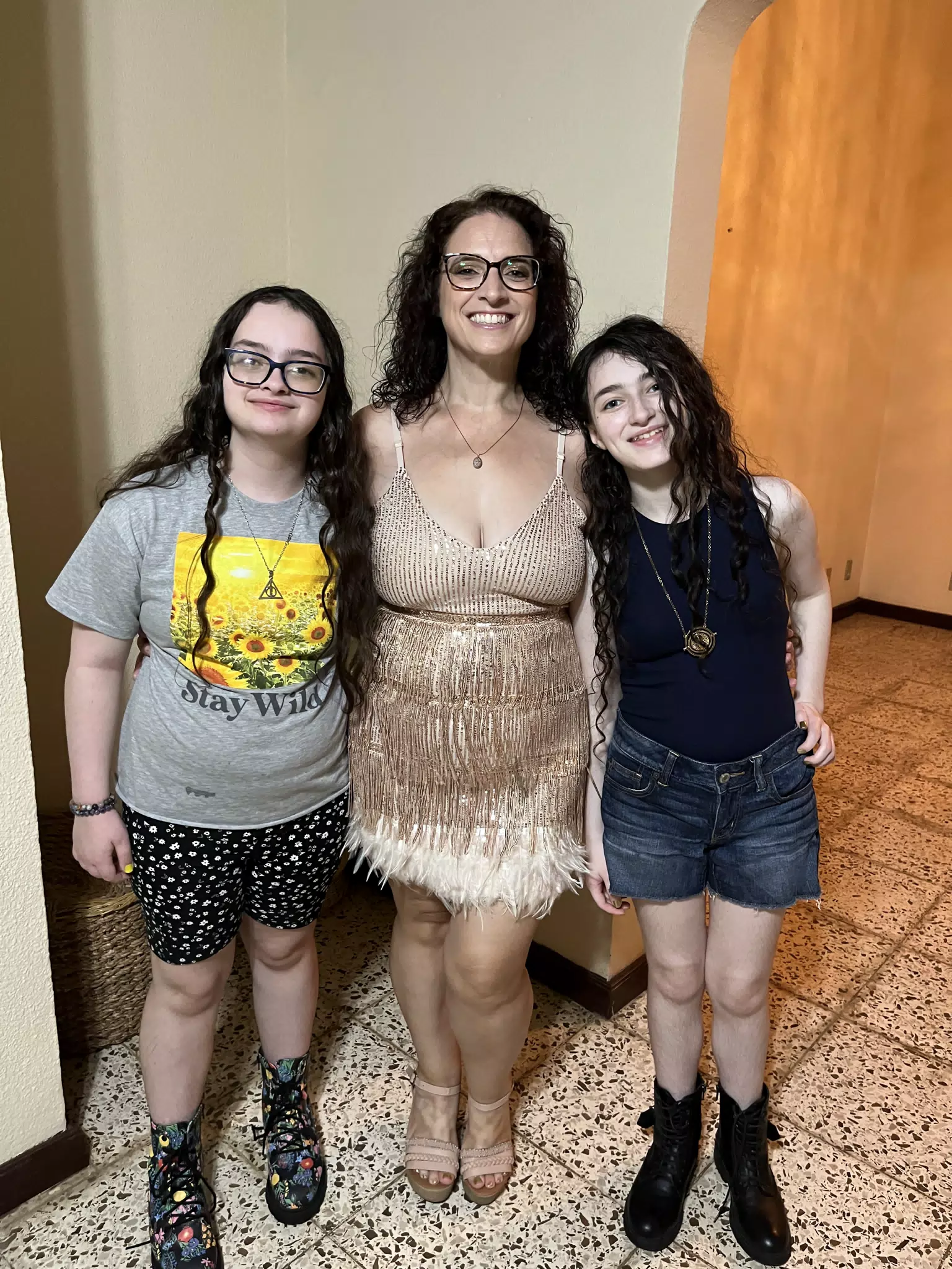 Luciana, Dominica & Liesl Posing for Dominica's Birthday