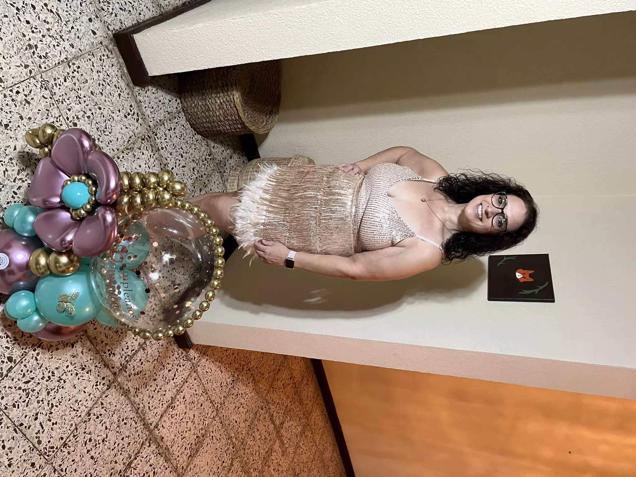 Dominica with Her Birthday Balloons