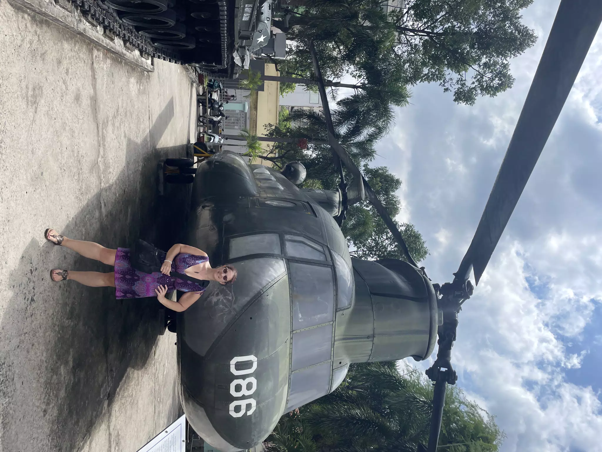 Dominica with Helicopter in Vietnam Museum