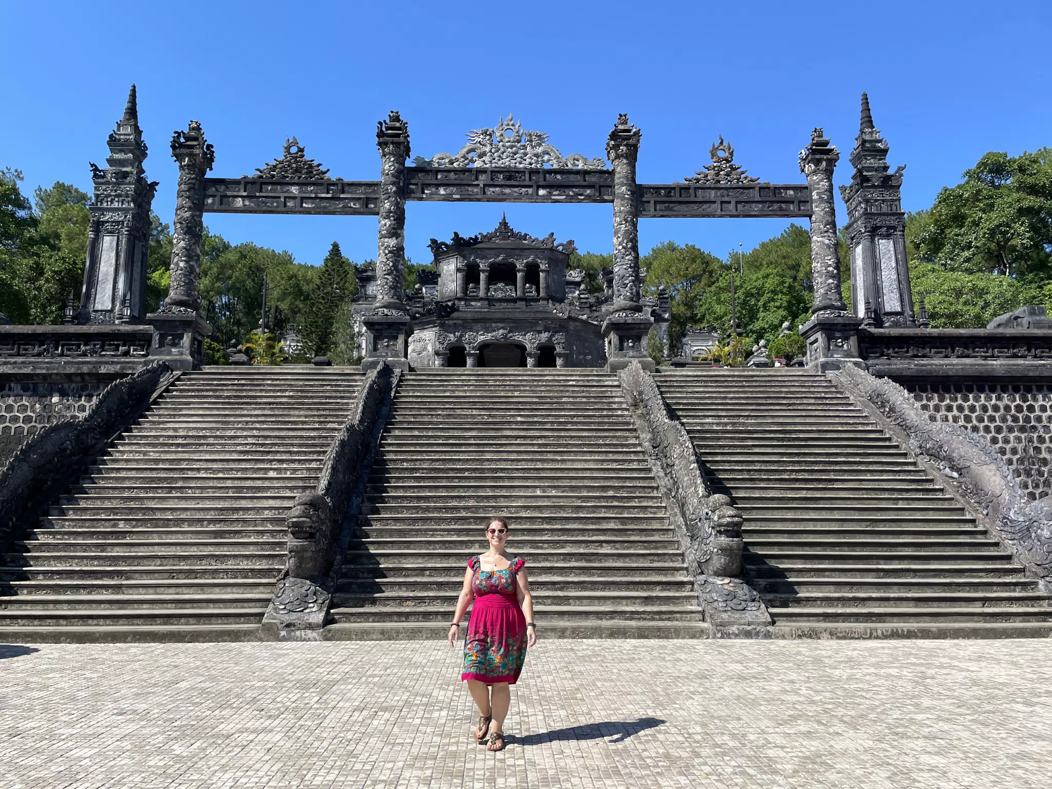 Dominica in Front of Steps in Vietnam