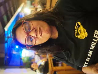 Marcela Making a Face at Food Rock Ave, Leon, Nicaragua