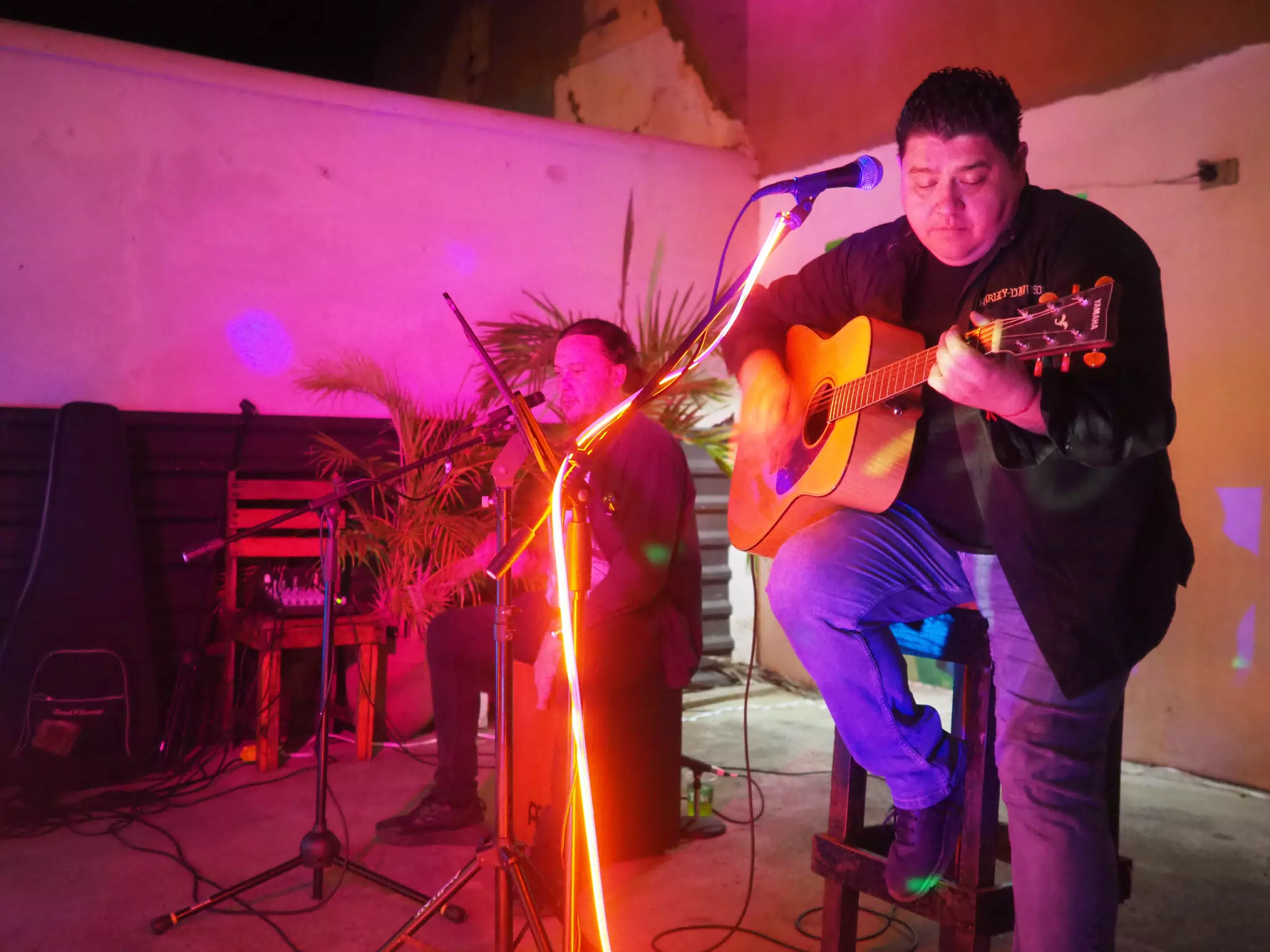 Larry Emerson on Guitar at Food Rock Ave, Leon, Nicaragua