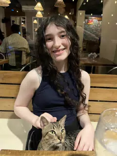 Liesl with Braces with Cat
