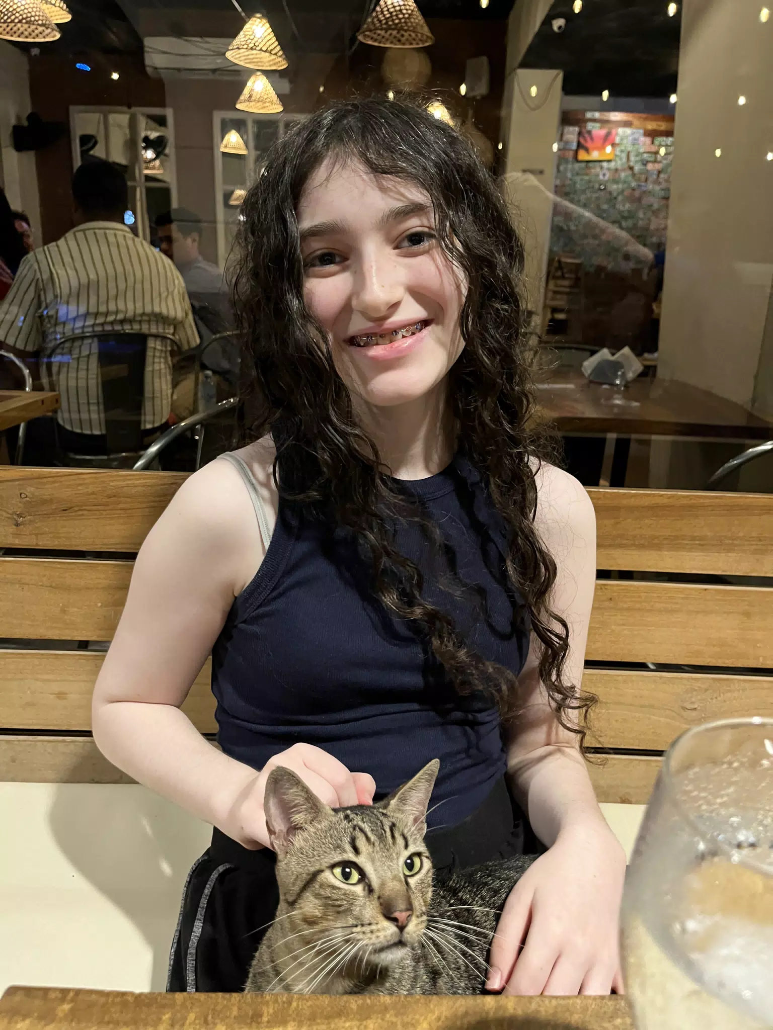 Liesl with a Restaurant Cat