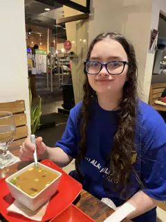 Luciana with Soup at Dragonfly
