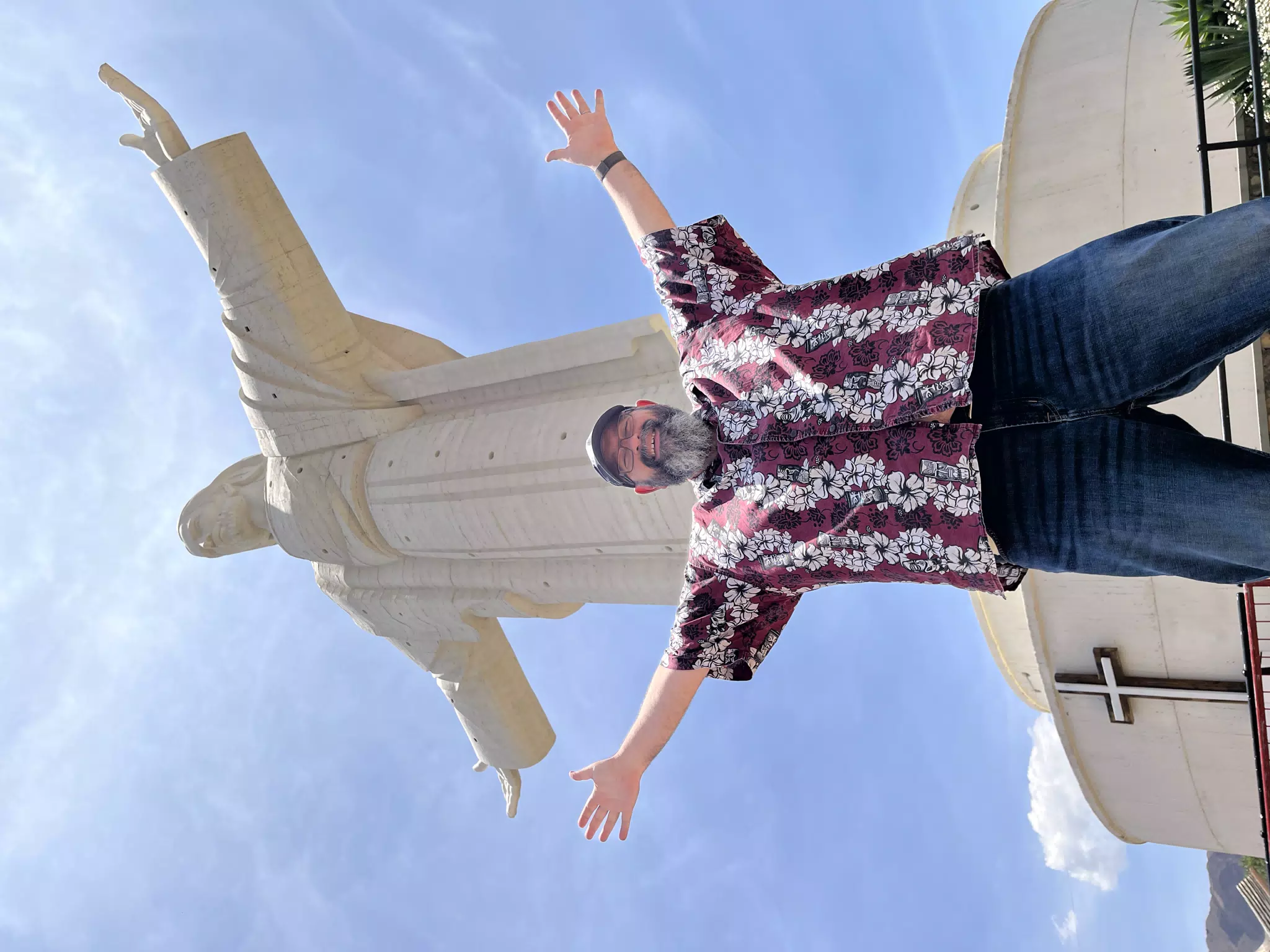 Scott at El Cristo in Cochabamba, Bolivia
