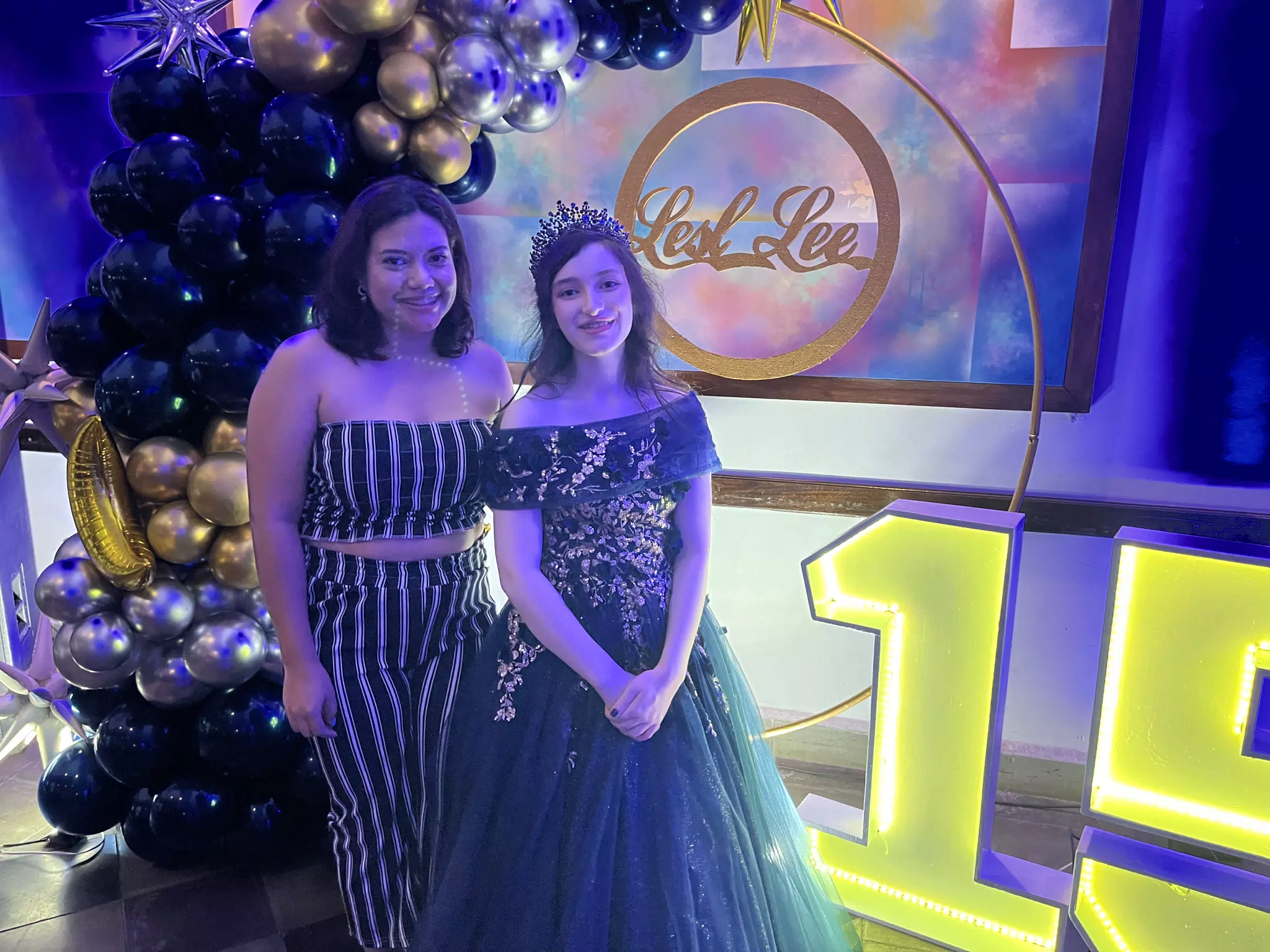 Eva & Liesl at the Quinceañera