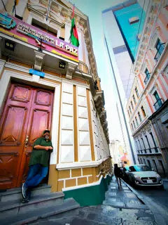 Scott in La Paz, Bolivia