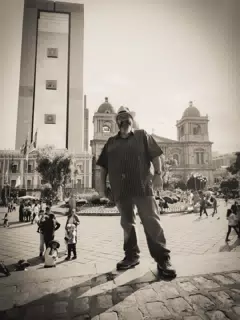 Scott in La Paz, Bolivia