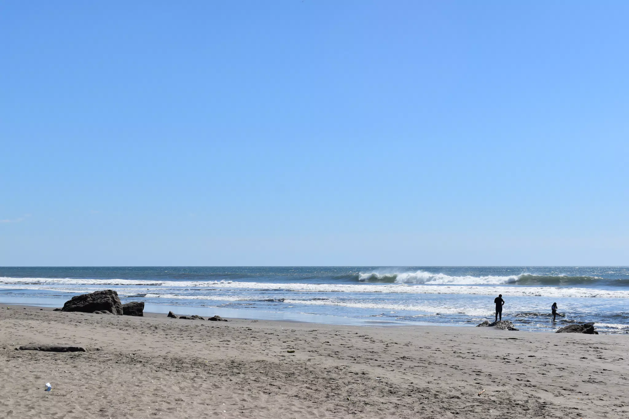 The Pacific Ocean at Las Peñitas, Nicaragua