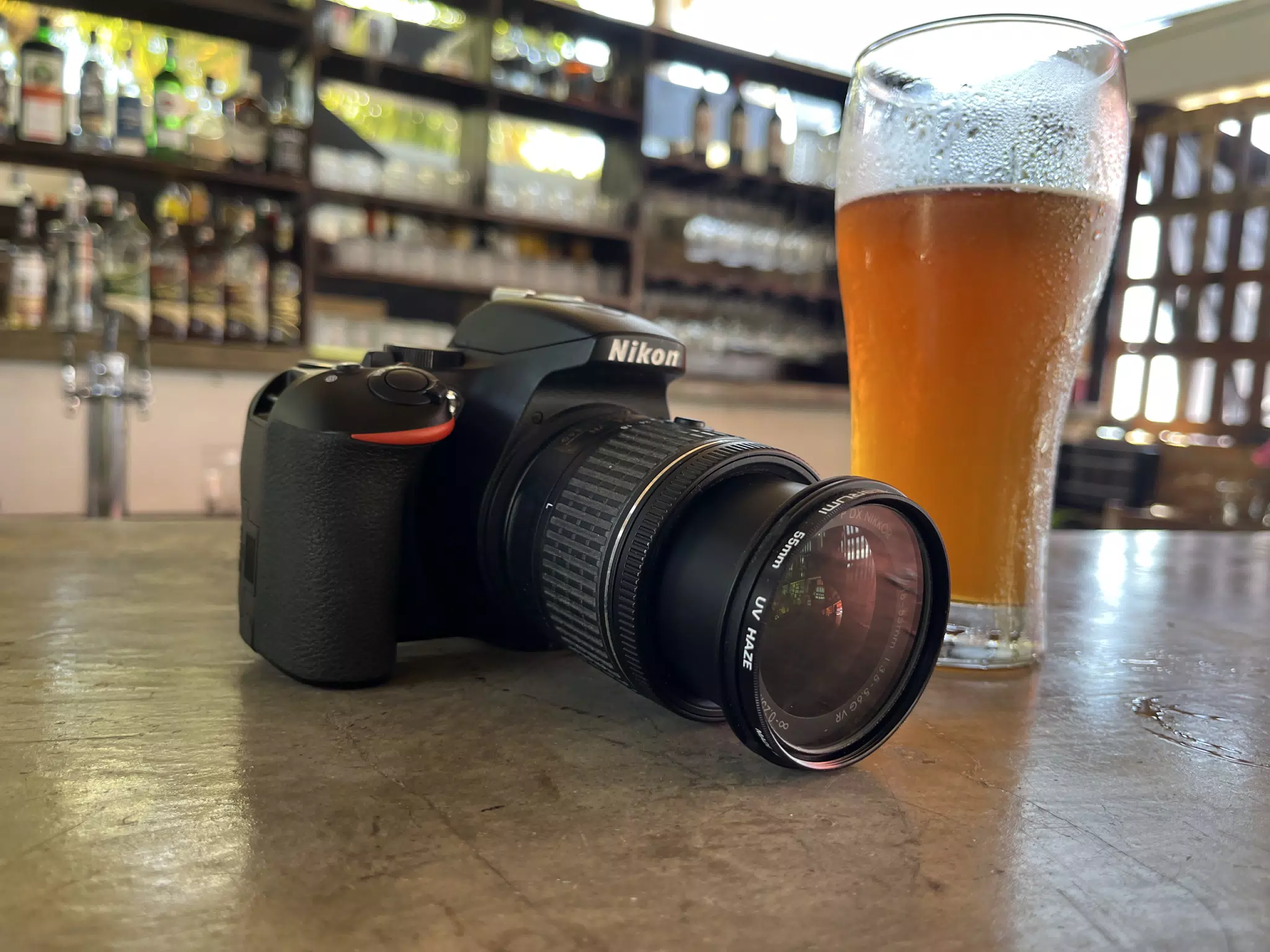 Nikon D3500 and a Draft Beer at Desperado's Las Peñitas Nicaragua