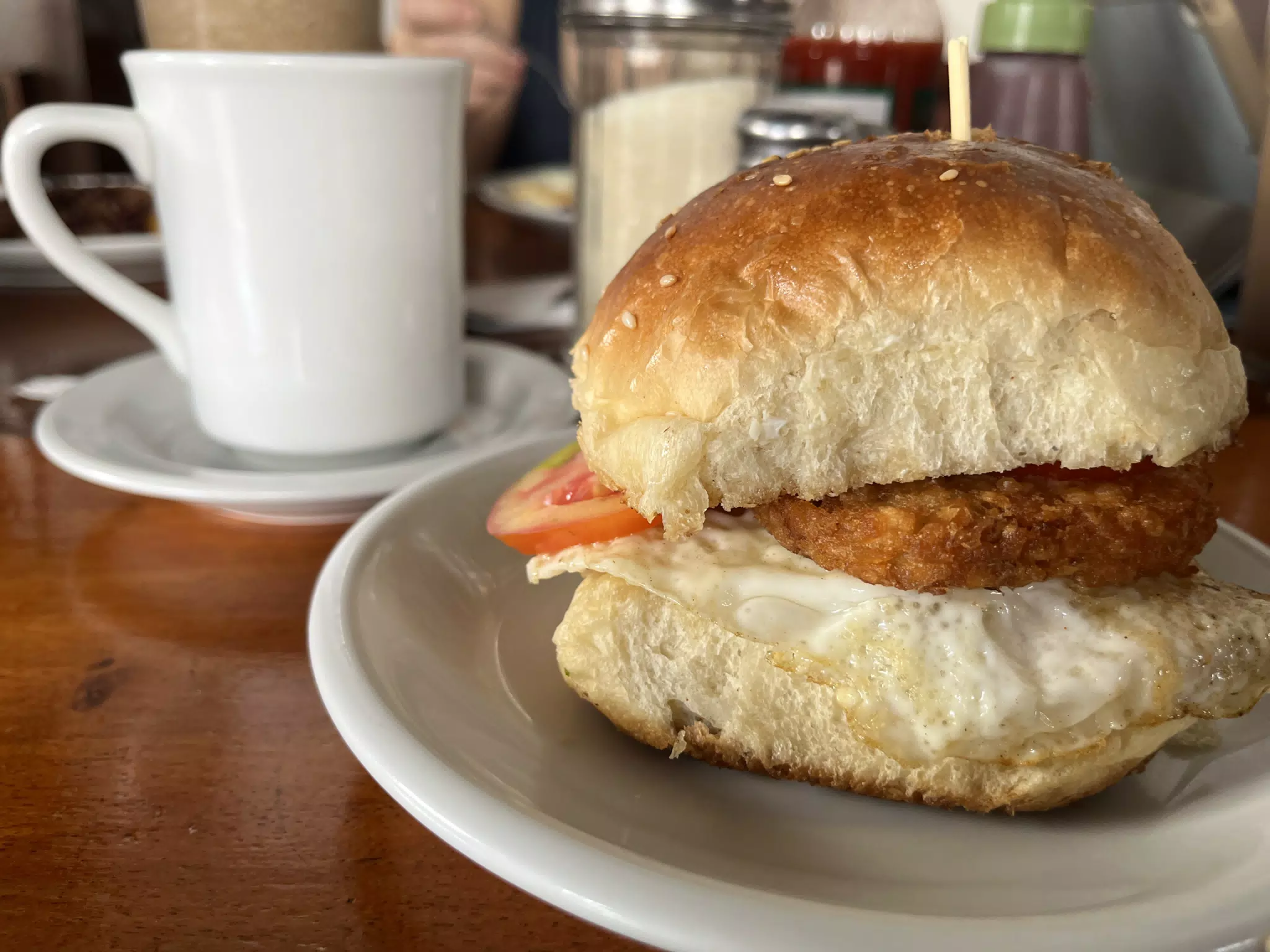 Breakfast Sandwich at Desaynazo, Leon, Nicaragua