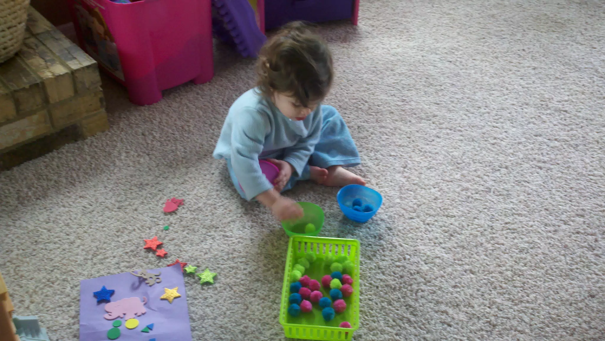 Liesl Sorting Pom Poms
