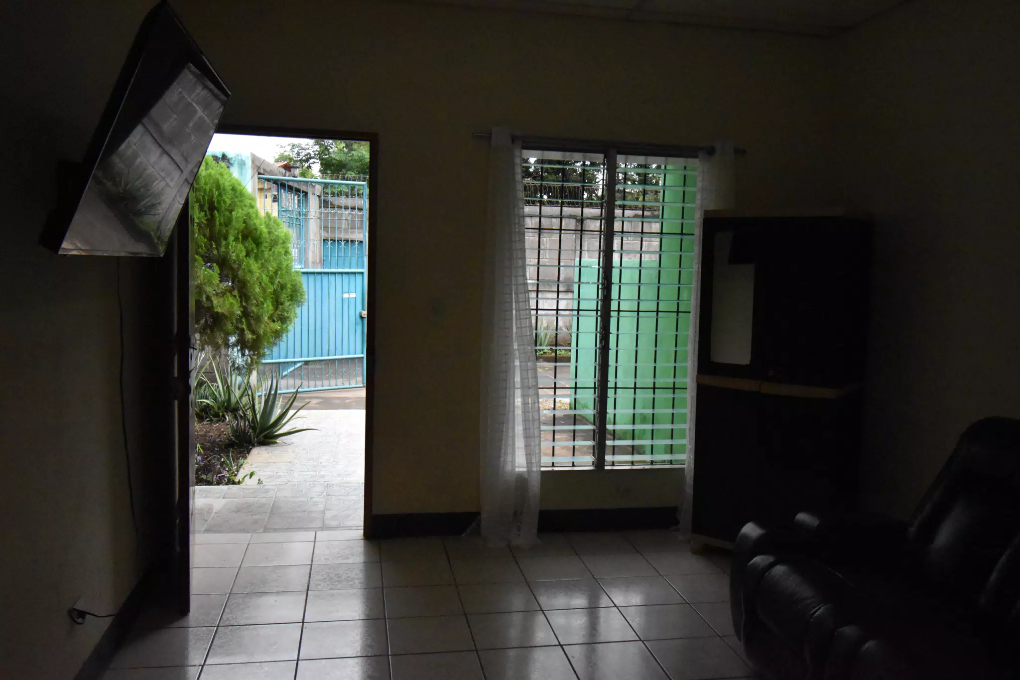 Looking Out the Front Doors of the Apartment