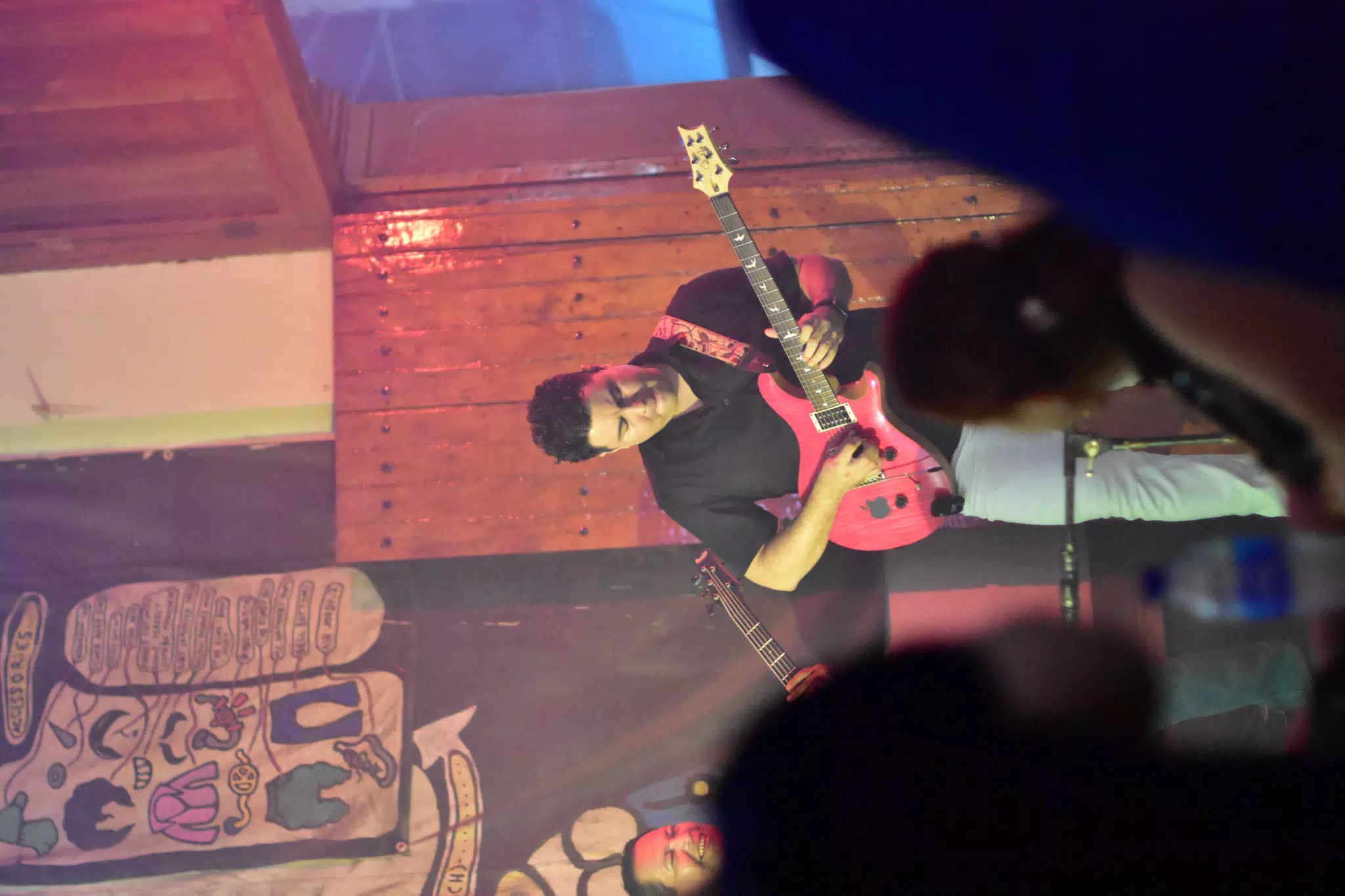 Dan Monti Playing Guitar with Rockmembranza at Via Via Leon Nicaragua