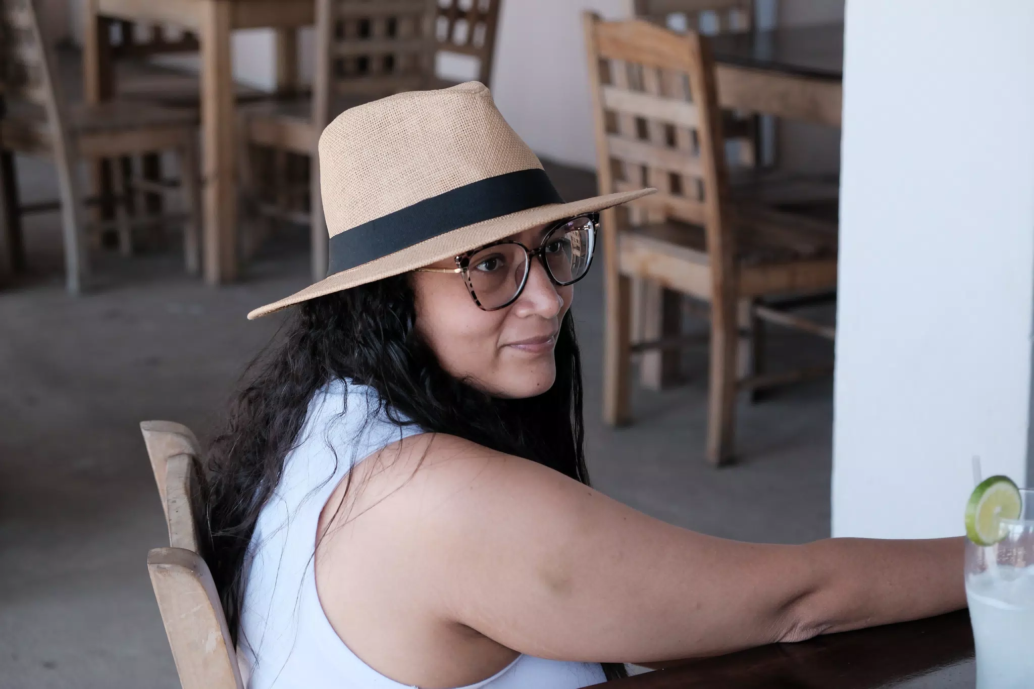 Marcela in Hat at Desperados