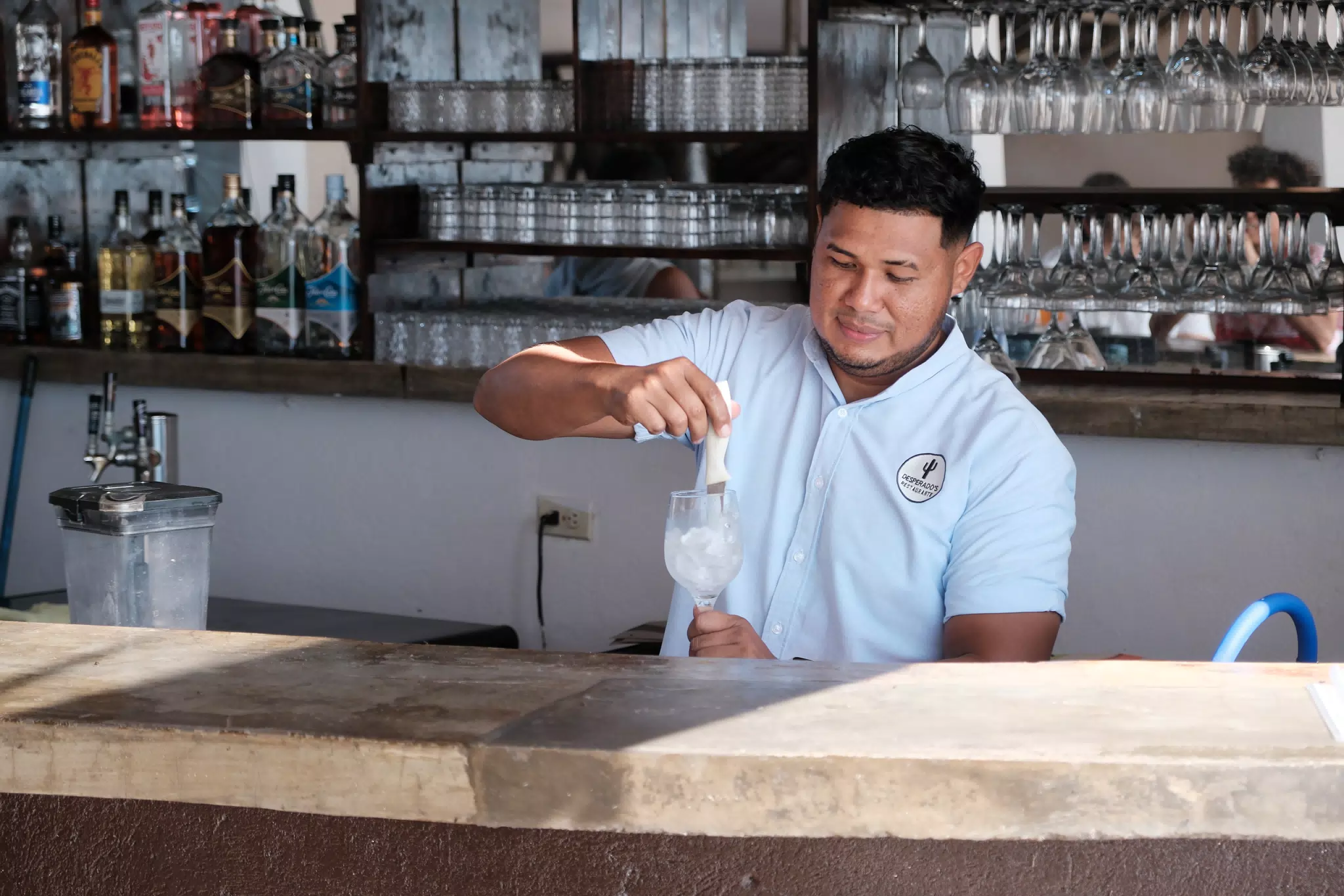 Hernan Bartending at Desperados Las Peñitas Nicaragua