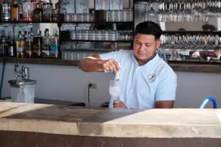 Hernan Bartending at Desperados Las Peñitas Nicaragua