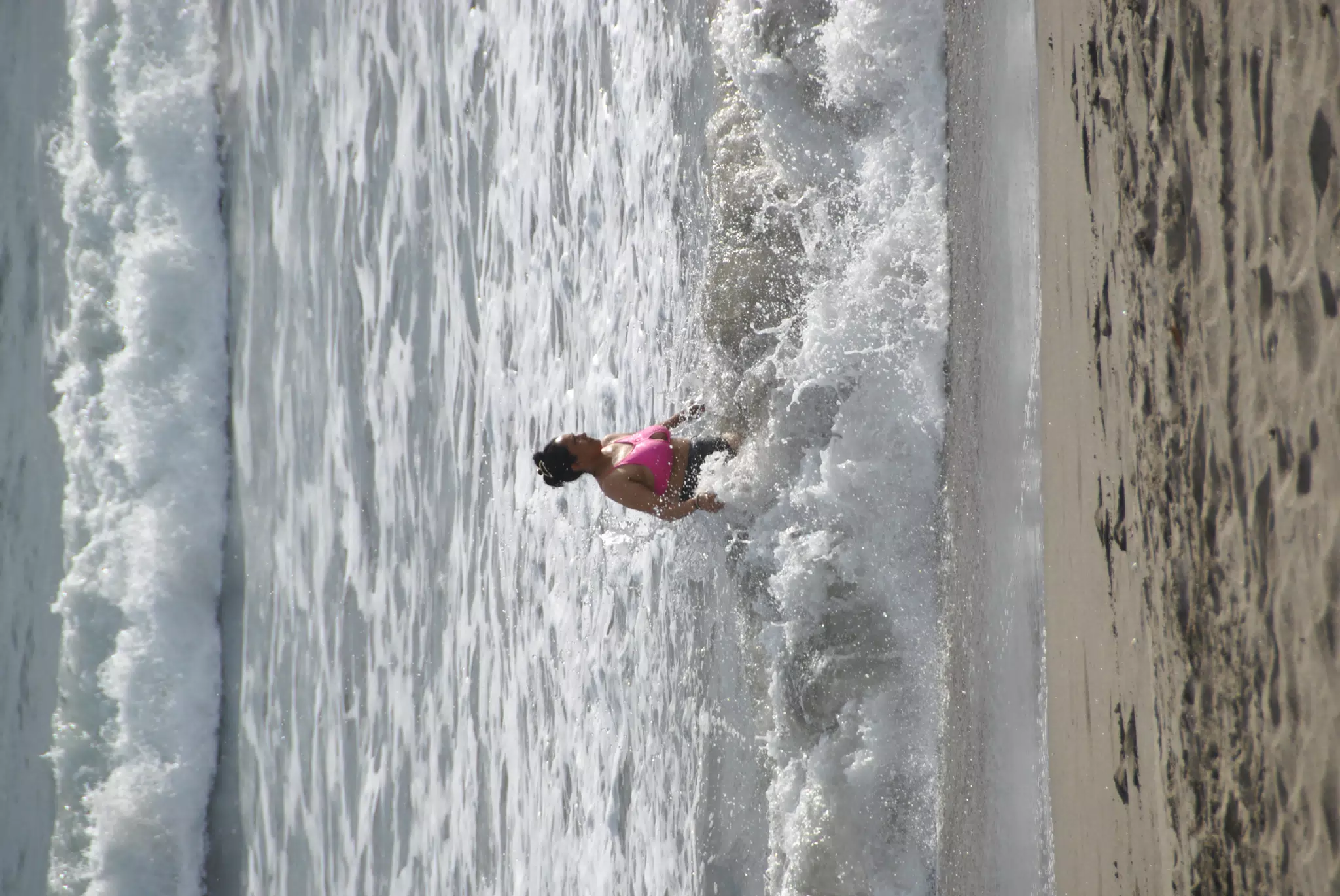 Marcela Swimming in the Pacific Ocean
