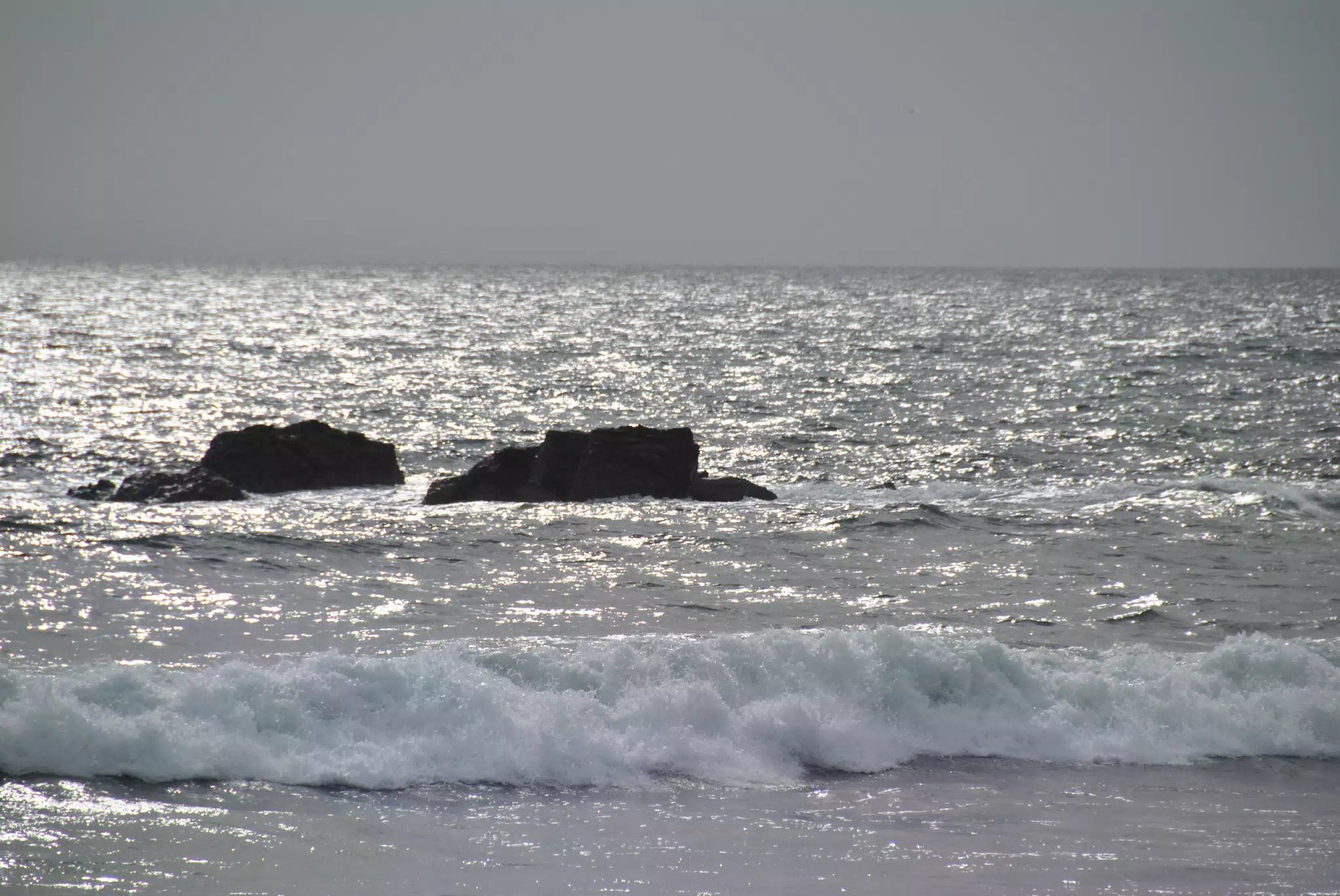 Rocks in the Pacific at Playa Las Peñitas, Nicaragua
