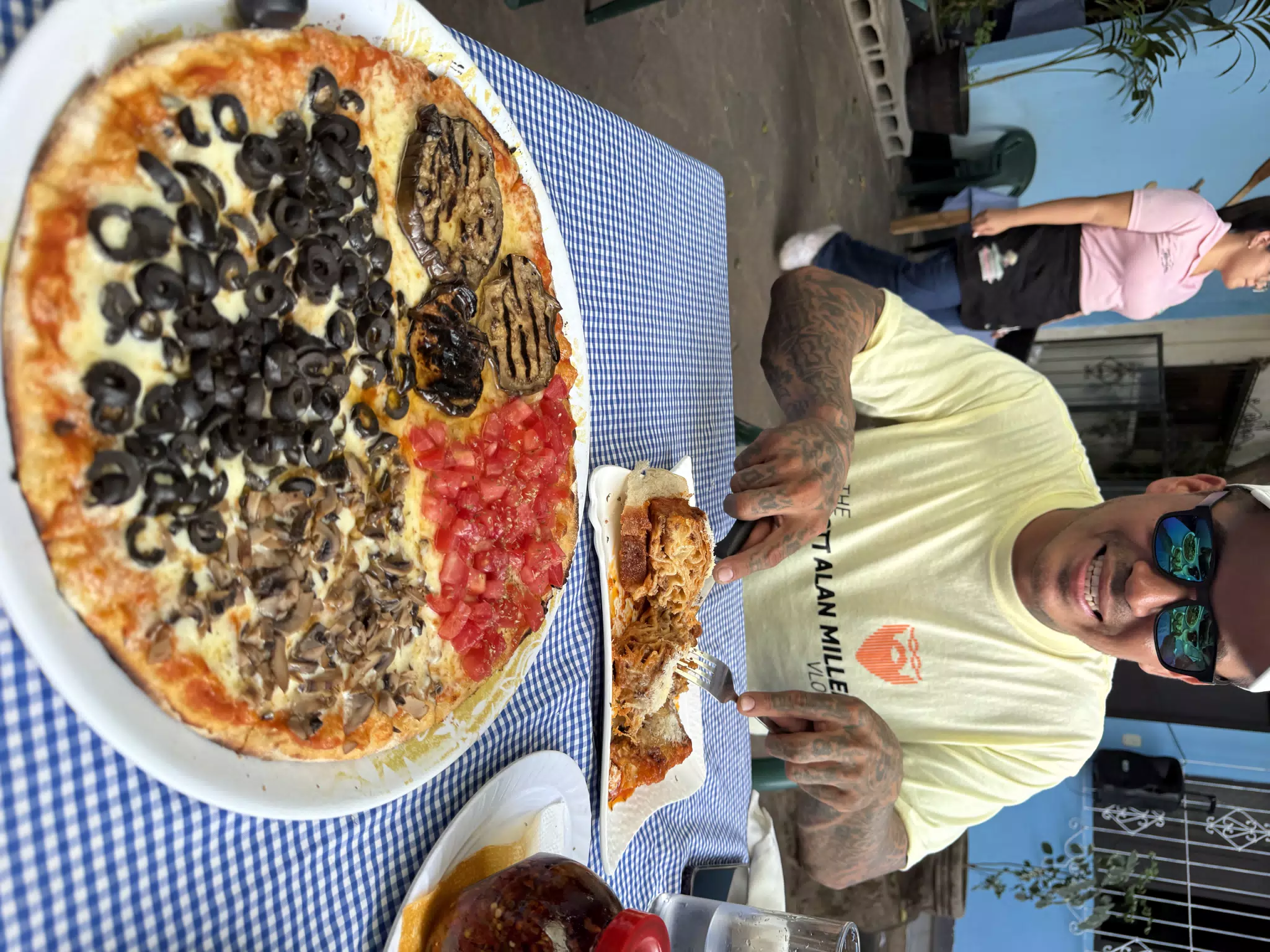Easting Pizza in Leon Nicaragua