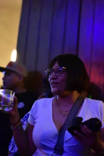 Marcela with Drink