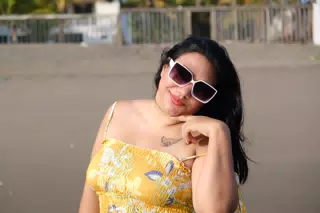Eva in Sunglasses and Sundress in Las Penitas Nicaragua