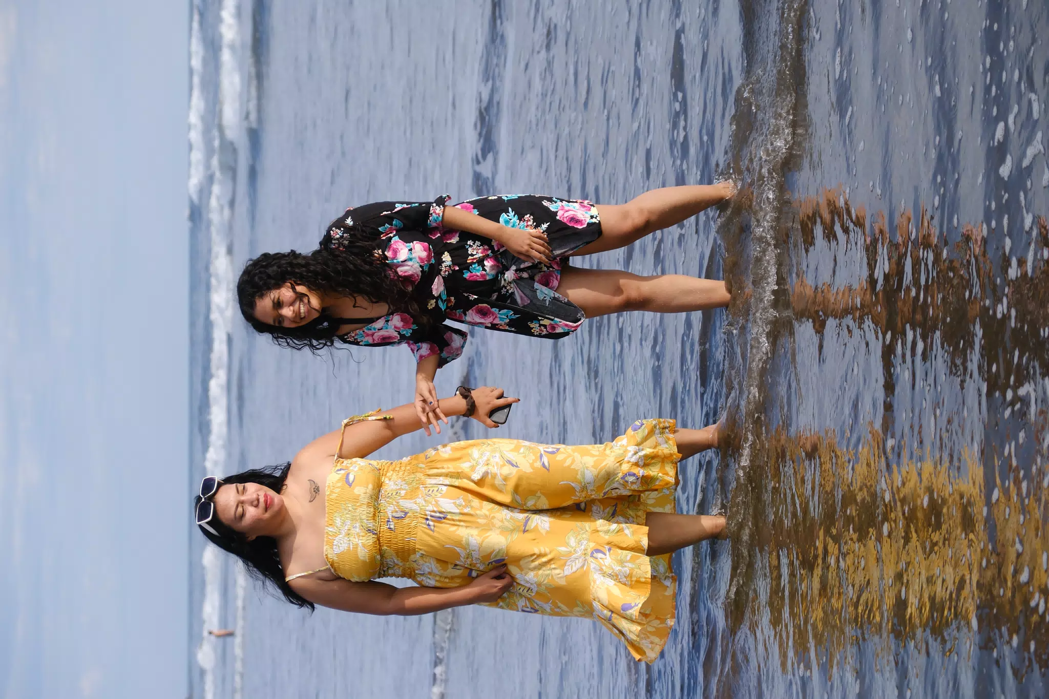 Gomez Sisters in the Ocean