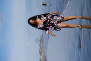 Marilyn on the Pacific Beach in Nicaraguaa