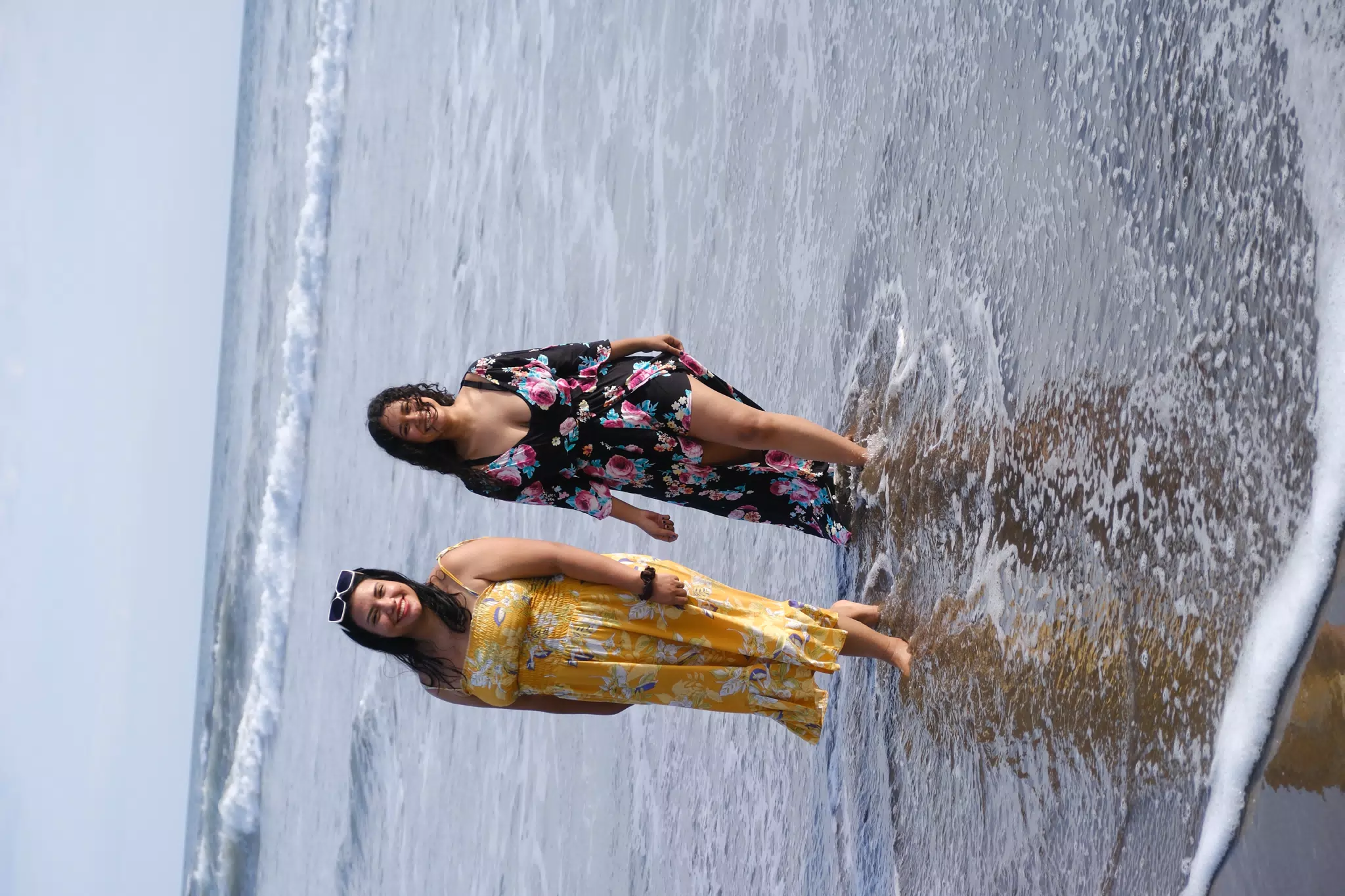 Eva and Marilyn in the Pacific Ocean