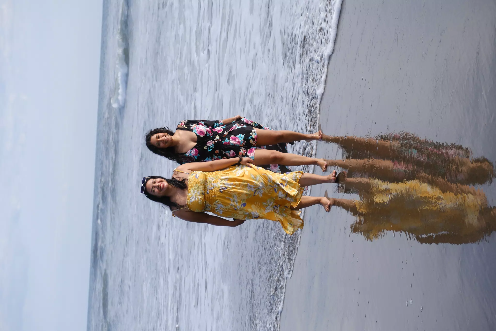 Beautiful Sisters on the Pacific Beach in Nicaragua