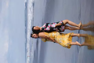 Eva and Marilyn on the Beach at Las Peñitas