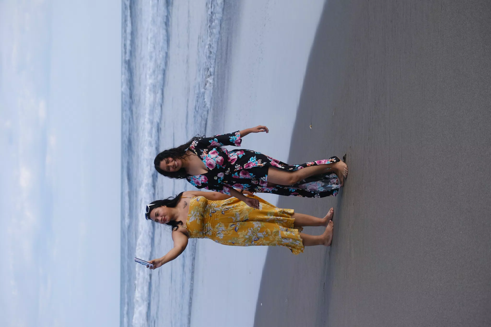 Sexy Sisters Posing on the Pacific Beach
